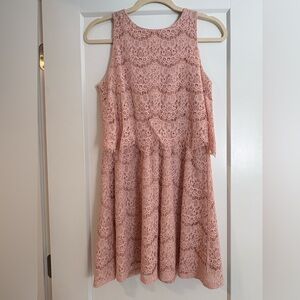 Monteau Blush Lace Detail Top
